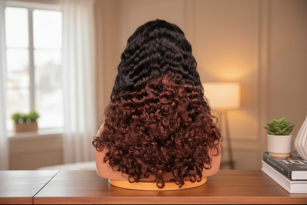 LUXURY DEEP WAVE OMBRE WIG- ROMA CURL HUMAN HAIR