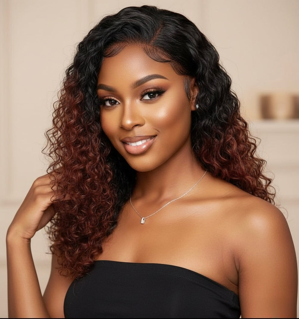 LUXURY DEEP WAVE OMBRE WIG- ROMA CURL HUMAN HAIR
