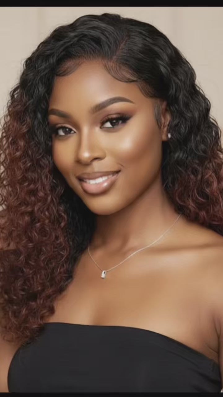LUXURY DEEP WAVE OMBRE WIG- ROMA CURL HUMAN HAIR